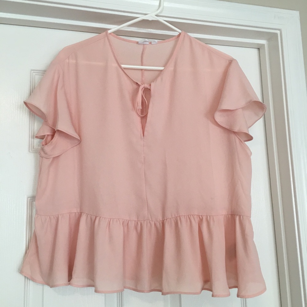 GAP Pink Flowy Dress Shirt